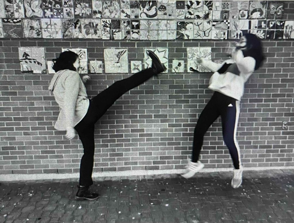 Dream of fighting, two girls or young women fight.