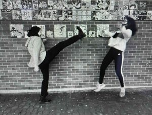 Dream of fighting, two girls or young women fight.