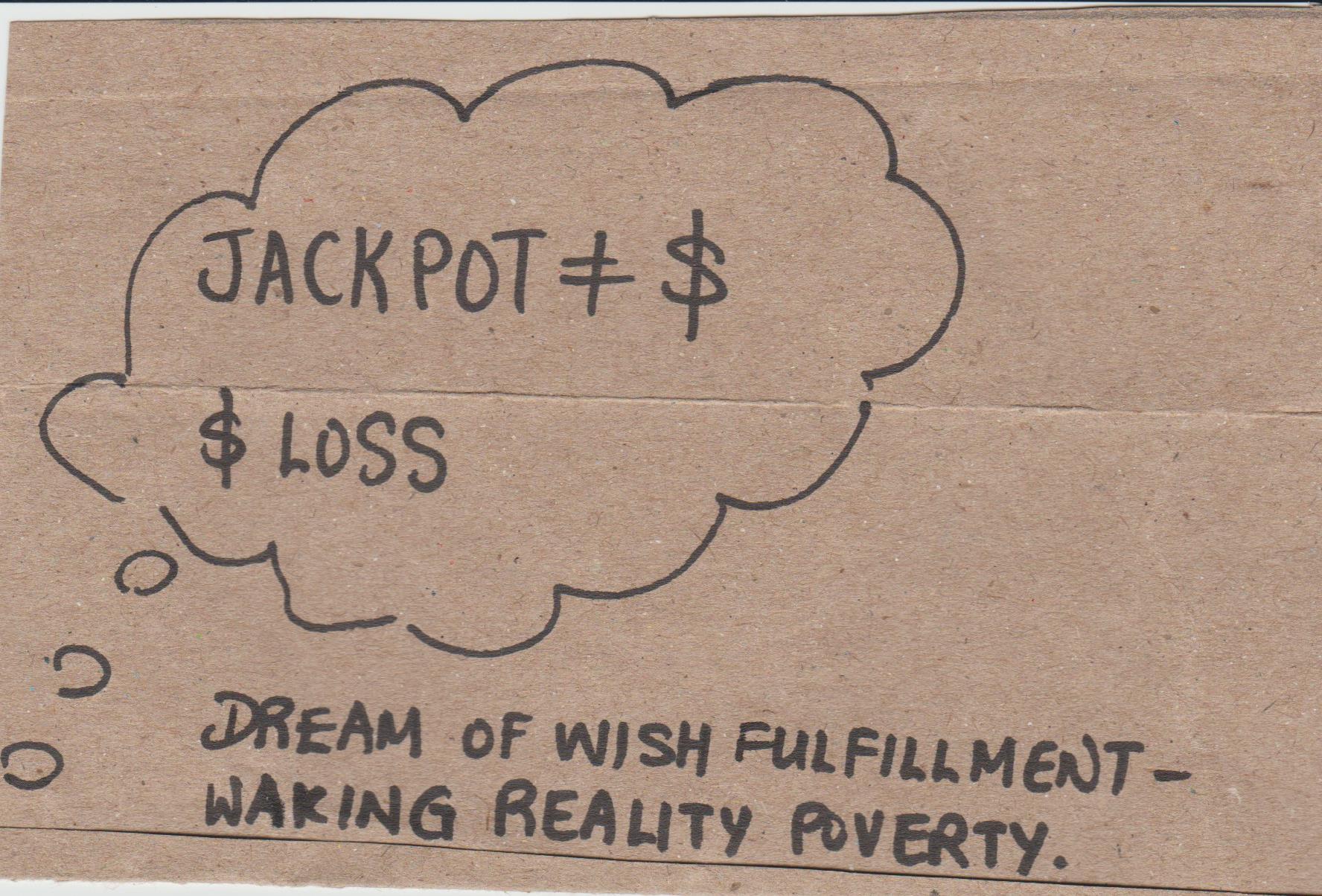 dreaming of winning jackpot on slot machine