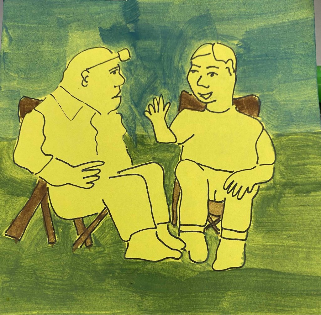 Dream interpretation sitting beside someone