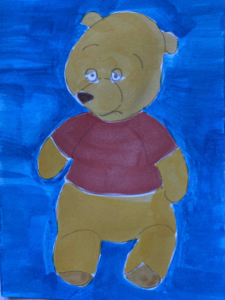 Frustrated, exasperated Pooh.