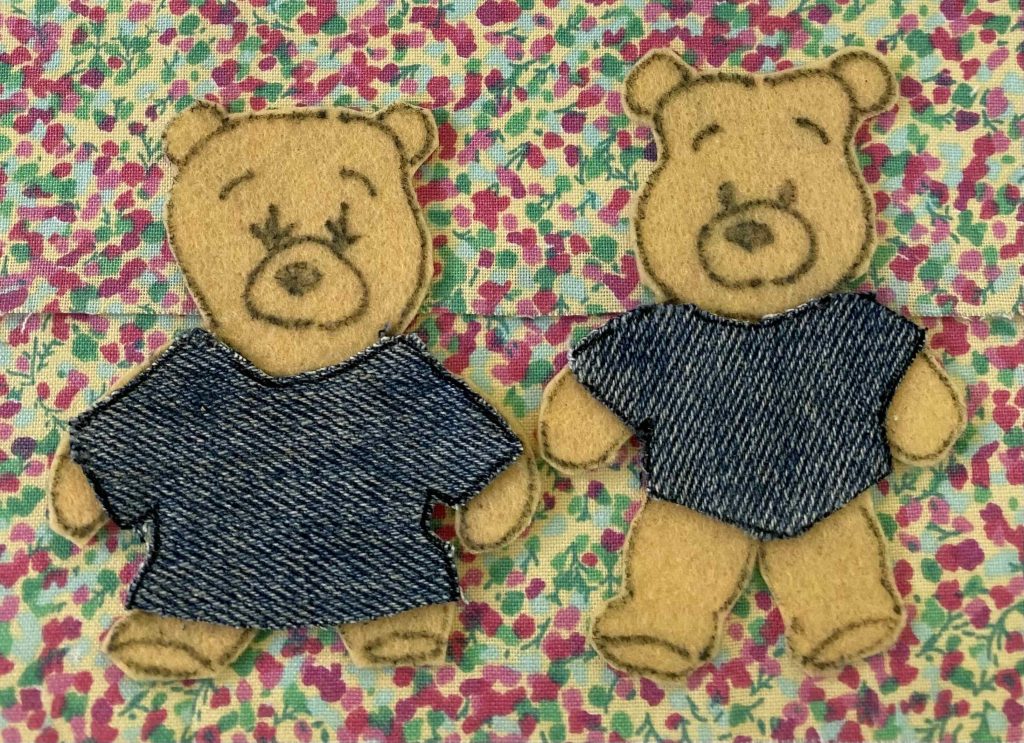 Pooh & gf wear matching denim outfits