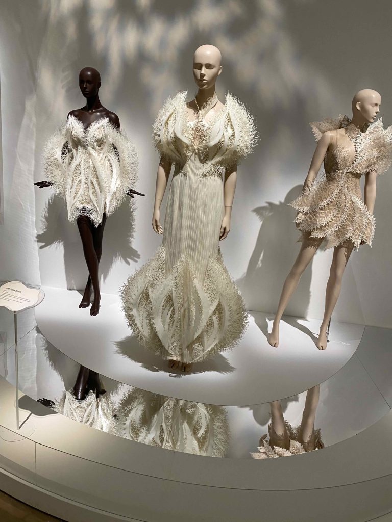 At left, the Empyrean Gown, designed by Iris van Herpen.