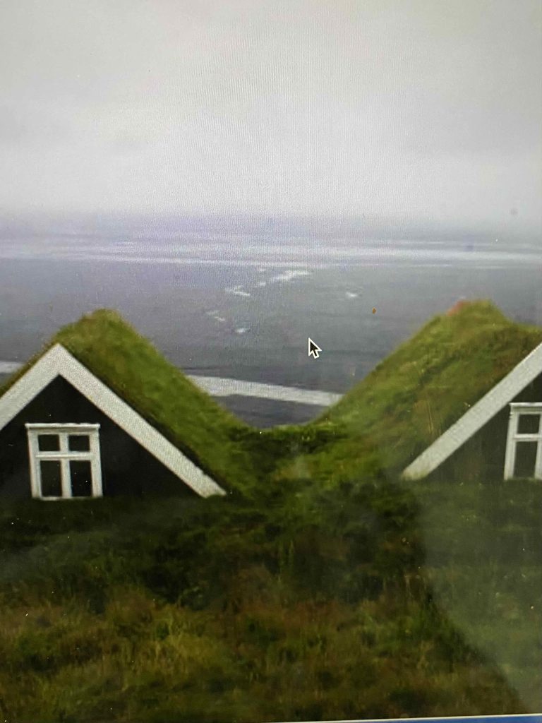 Two houses are neighbors.