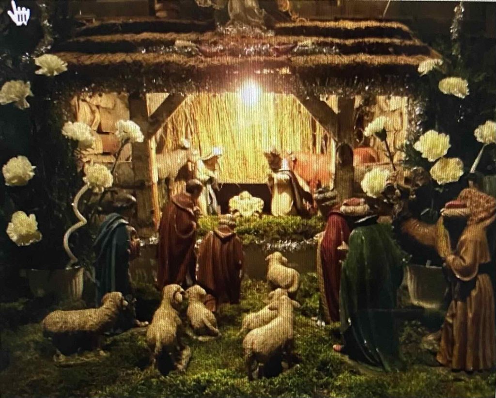 Nativity scene at Christmas