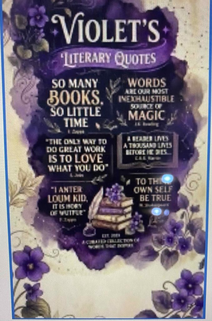 Violet's Lentz 's Literary Quotes icon badge
