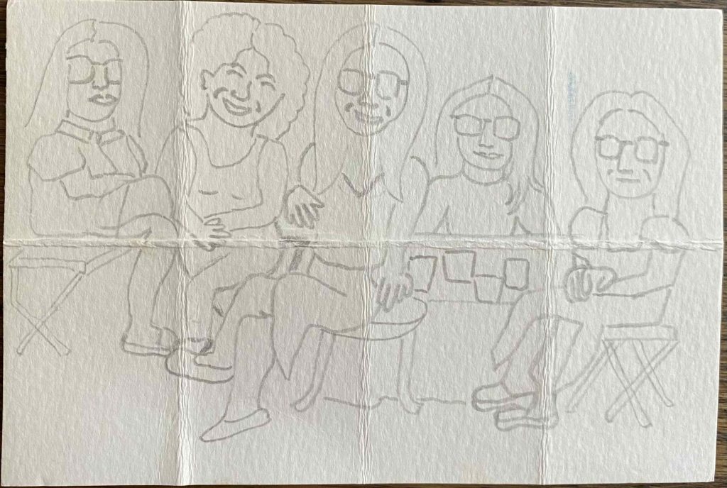 Before Painting, group of 5 women.
