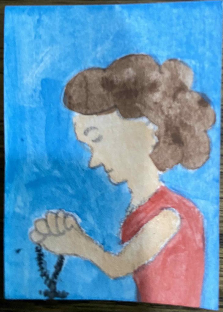 pic shows me praying and meditating.