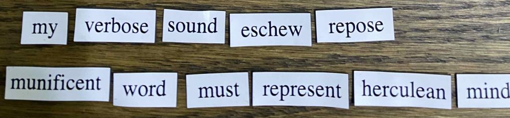 Box of words can be used as prompts for writing fiction or poetry or anything.