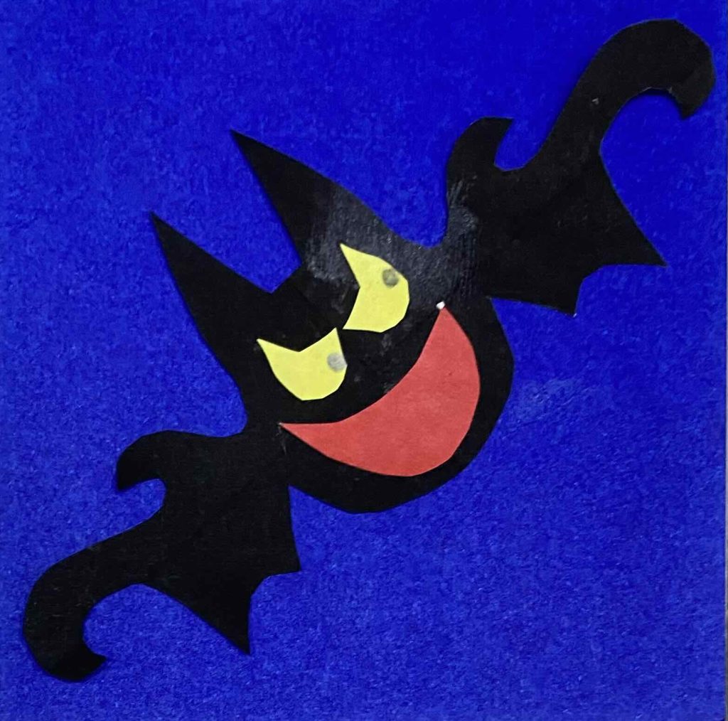 Bat's head leans towards viewer's left.