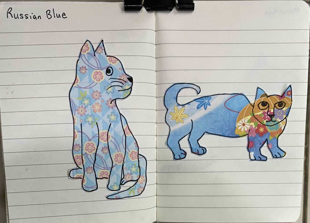Catober 2026 Russian Blue cat doodle