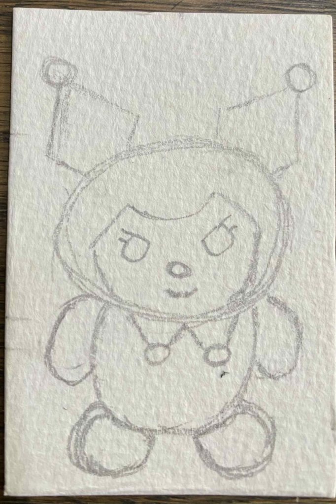 Kuromi, before painting.