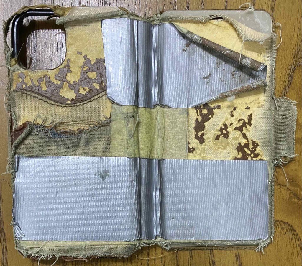 Old phone case front & back cover.